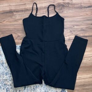 Abercrombie& Fitch - Black Slim-Fit Spaghetti Strap Jumpsuit